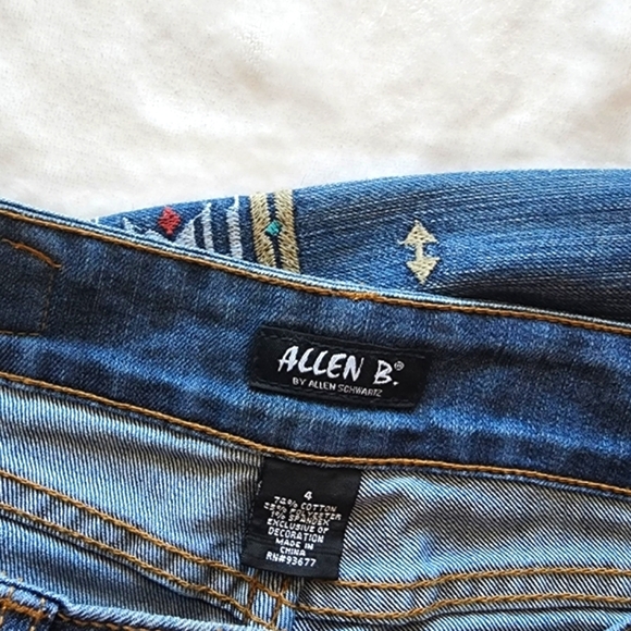 Allen B Jeans by Allen Schwartz Aztec Southwest Embroidered - Picture 6 of 8